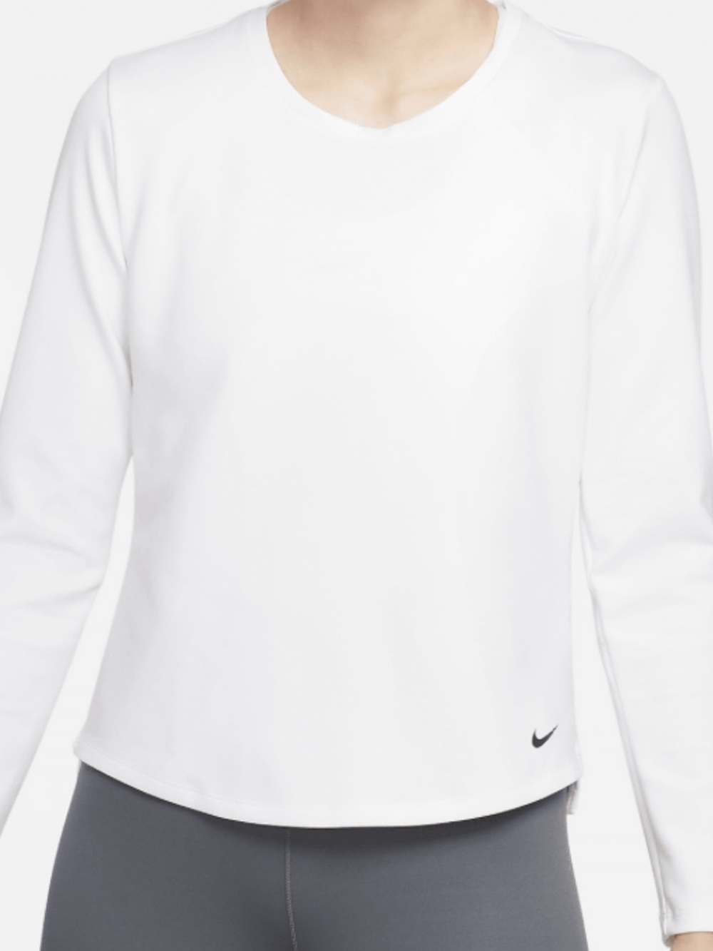 Nike Therma-FIT One White Fleece Long Sleeve Training Top DD4927 White Sz Medium